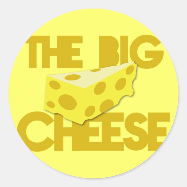 The BIG CHEESE! boss Classic Round Sticker (Front)