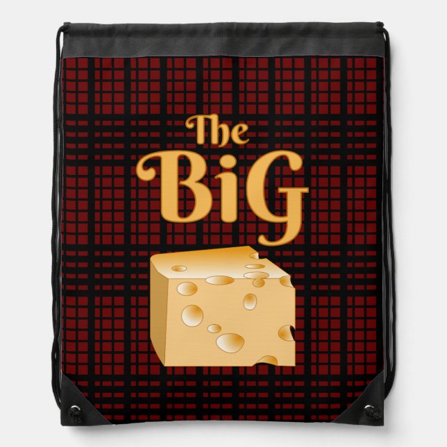 The Big Cheese Drawstring Bag (Front)