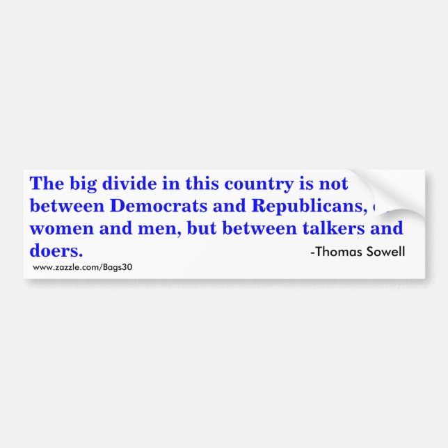 The Big Divide Bumper Sticker (Front)