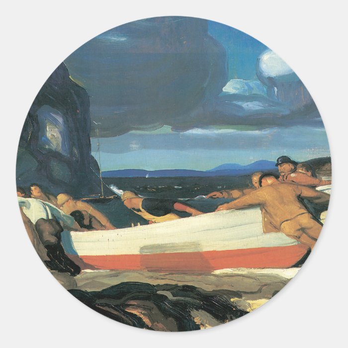 The Big Dory, George Bellows 1913 Round Sticker