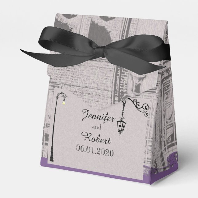 the Big Easy Wedding Favor Box (Front Side)