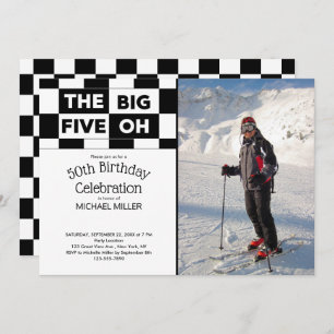 The Big Five Oh 50th Birthday Photo Invitation