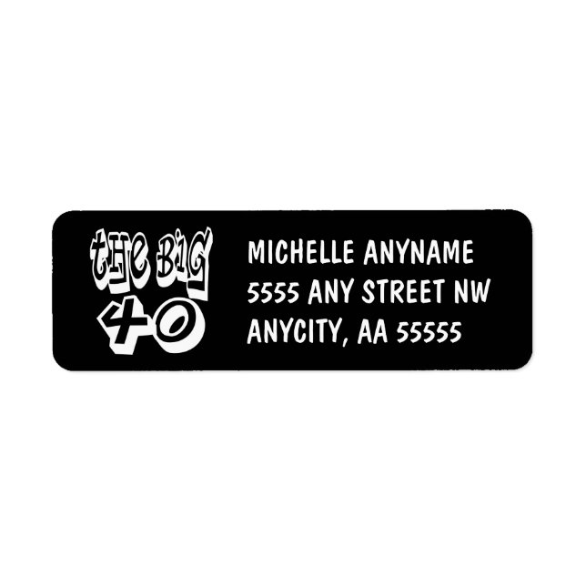 The BIG Forty Label (Front)