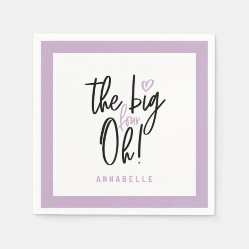 The big four oh 40th birthday party favor decor napkins