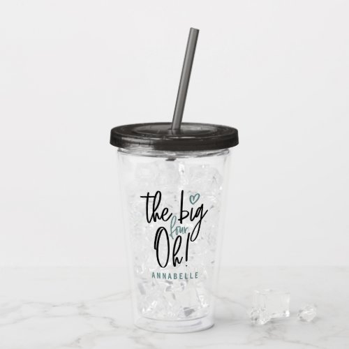 The big four oh 40th birthday party favor gift acrylic tumbler
