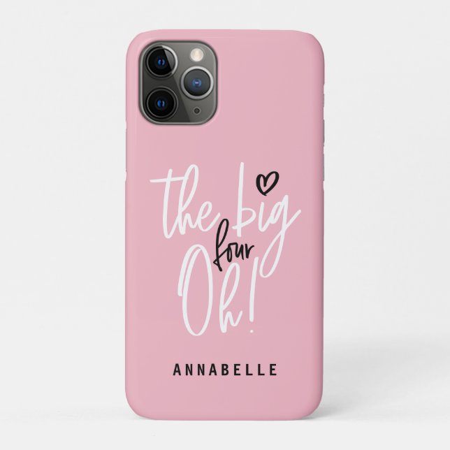 The big four oh! 40th birthday party favor gift  Case-Mate iPhone case (Back)