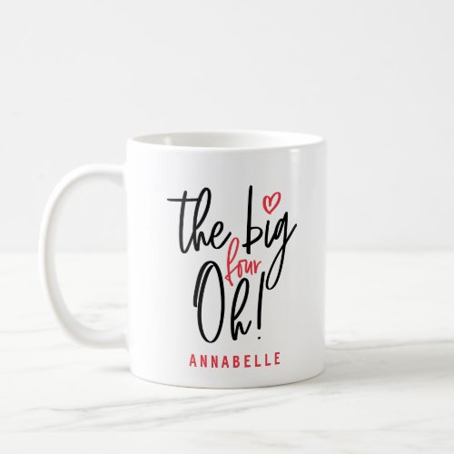 The big four oh 40th birthday party favor gift coffee mug