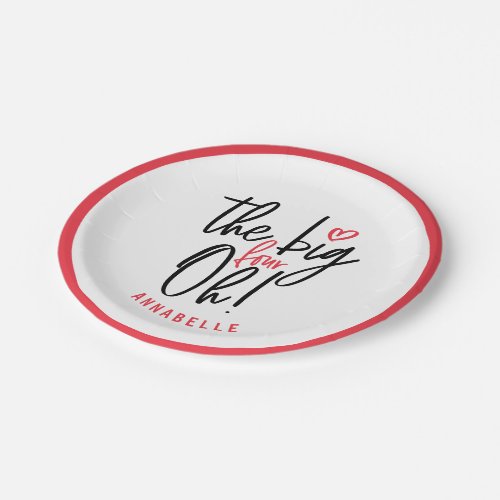 The big four oh 40th birthday party favor gift paper plates
