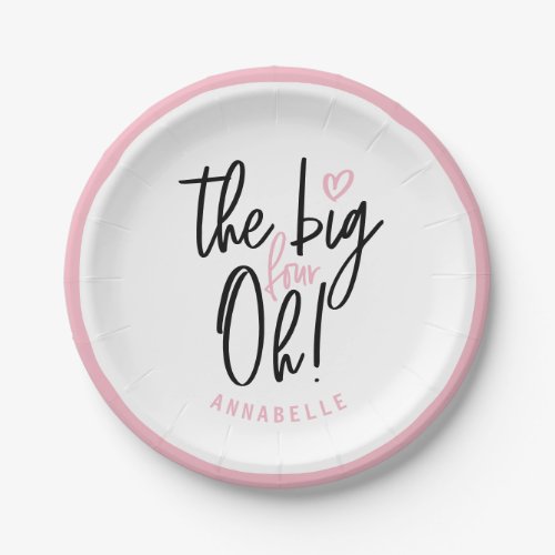 The big four oh 40th birthday party favor gift paper plates