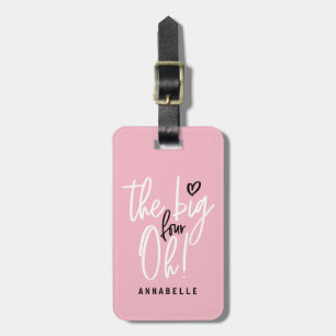 The big four oh! 40th birthday party favor gift to luggage tag