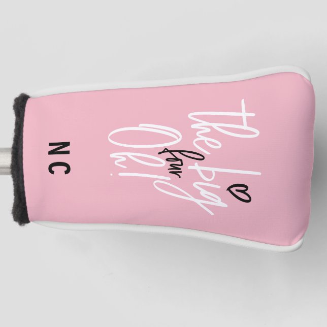 The big four oh! 40th birthday party gift golf hea head cover (Front)
