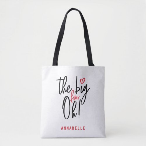 The big four oh 40th birthday party tote bag