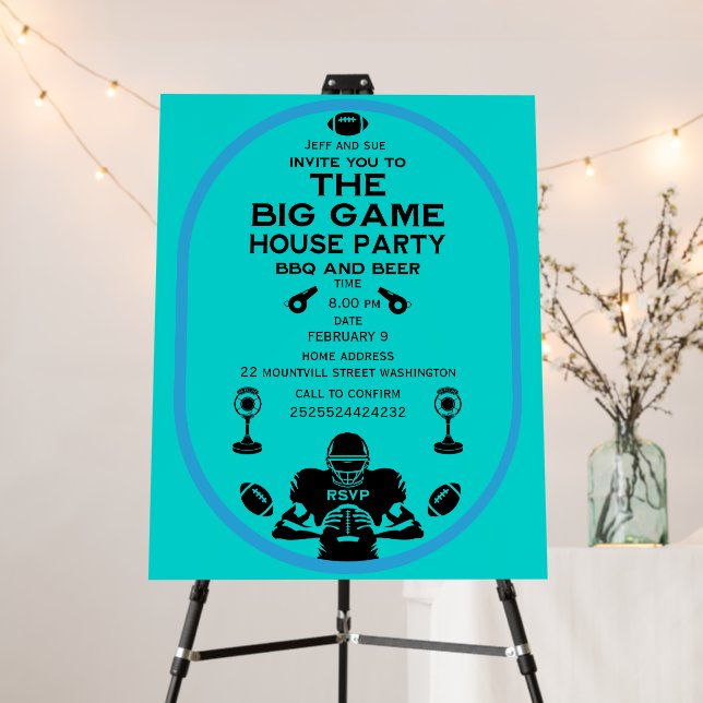 The Big Game BBQ House Party Foam Board (In Situ (Stand))