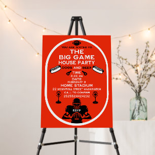 The Big Game Football House Party Foam Board