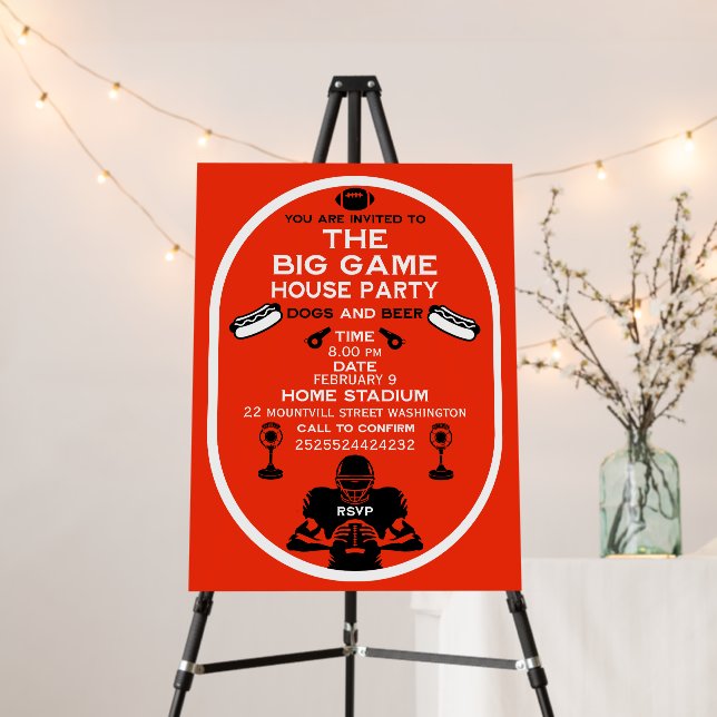 The Big Game Football House Party Foam Board (In Situ (Stand))