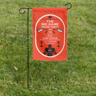 The Big Game Football House Party Garden Flag