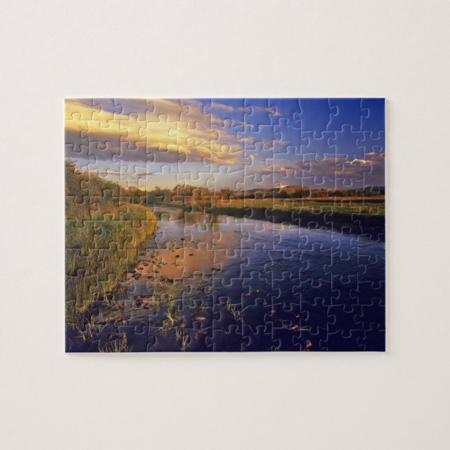 The Big Hole River at last light near Jackson Jigsaw Puzzle (Horizontal)
