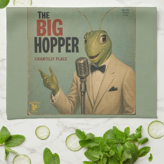 The Big Hopper: a Parody Kitchen Towel (Folded)