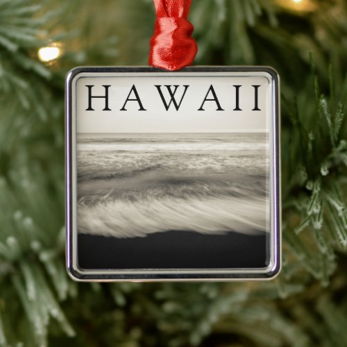 The Big Island Beach Hawaii Metal Ornament