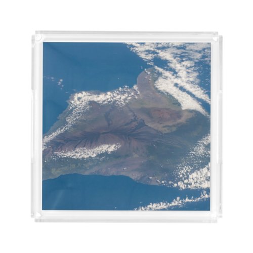 The Big Island Of Hawaii And Its Mountains Acrylic Tray