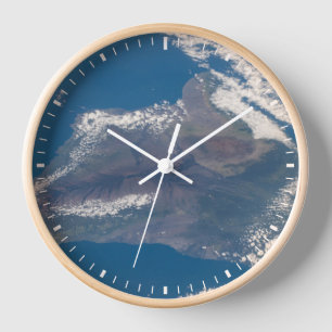 The Big Island Of Hawaii And Its Mountains Clock