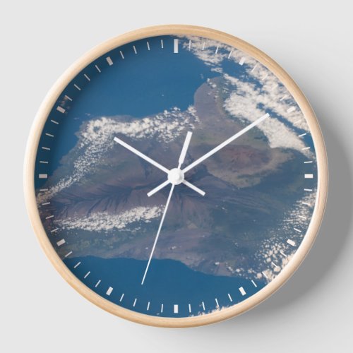 The Big Island Of Hawaii And Its Mountains Clock