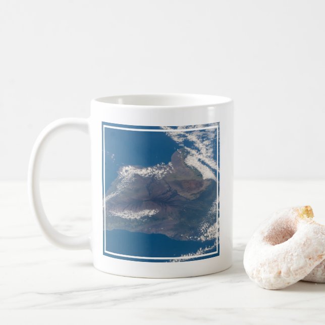 The Big Island Of Hawaii And Its Mountains Coffee Mug (With Donut)