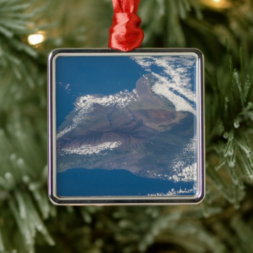 The Big Island Of Hawaii And Its Mountains Metal Ornament