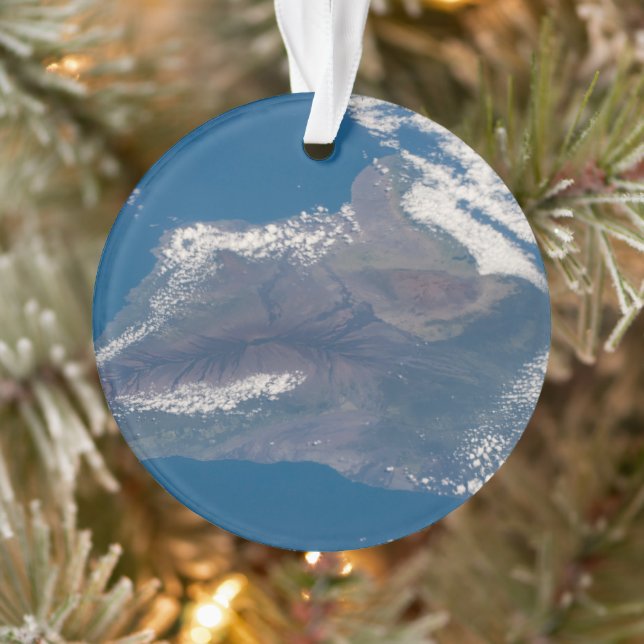 The Big Island Of Hawaii And Its Mountains Ornament (Tree)