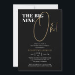 The Big Nine Oh Black 50th Birthday Invitation<br><div class="desc">Black The Big Nine Oh 50th Birthday Invitation
Your guests will know that this will be a special party by just looking at this invitation!</div>