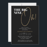 The Big Nine Oh Black 50th Birthday Invitation<br><div class="desc">Black The Big Nine Oh 50th Birthday Invitation
Your guests will know that this will be a special party by just looking at this invitation!</div>