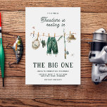 The Big One | 1st Birthday Fishing Invitation<br><div class="desc">Our watercolor invitation is the perfect way to have your guests "reely" excited for the big day!! Add your custom wording to this design by using the "Edit this design template" boxes on the right-hand side of the item or click the blue "Customize it" button to arrange the text, change...</div>