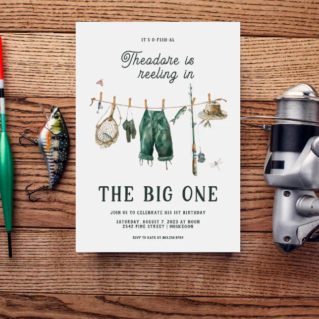 The Big One | 1st Birthday Fishing Invitation