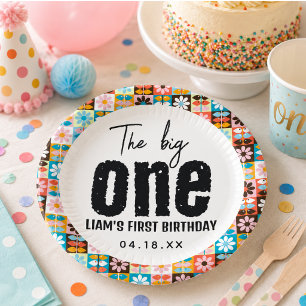 The BIG One 1st Birthday Paper Plates
