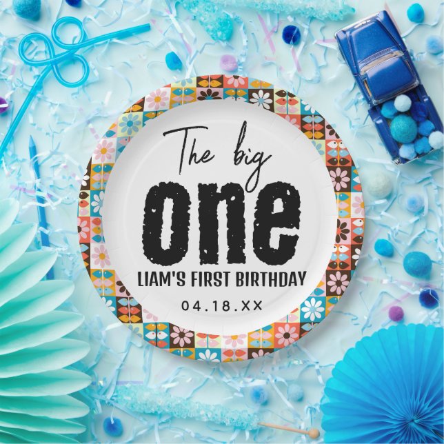 The BIG One 1st Birthday Paper Plates (Party)