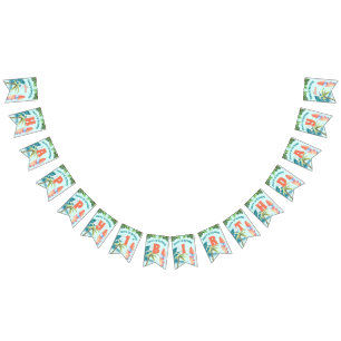The big one 1st birthday surfing retro beach party bunting flags