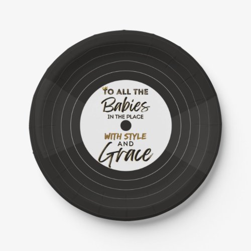 The Big One 90s Hip Hop 1st BirthdayBaby Shower  Paper Plates