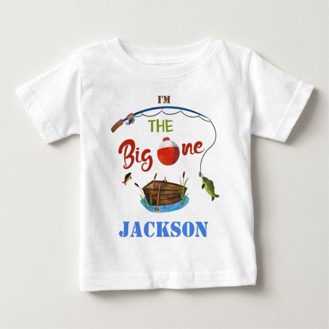 The big ONE baby t-shirt Boy little fisherman (Front)