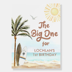 The Big One Beach First Birthday Foam Board