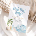 The Big One Beach Surf 1st Birthday Invitation<br><div class="desc">Invite friends and family to celebrate your little one's 1st birthday with this surf themed invitation.</div>