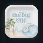 The Big One Beach Surf 1st Birthday Paper Plates<br><div class="desc">Add a finishing touch to your little one's 1st birthday with these surf themed plates.</div>