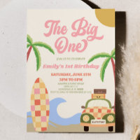 The Big One Beach Surf Pink 1st Birthday Party