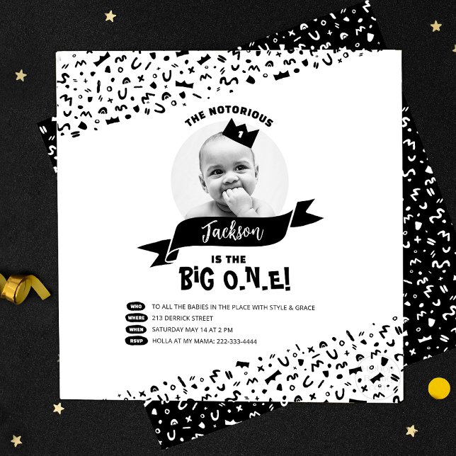 The Big One Birthday, 90s Hip Hop Notorious One Invitation (Creator Uploaded)