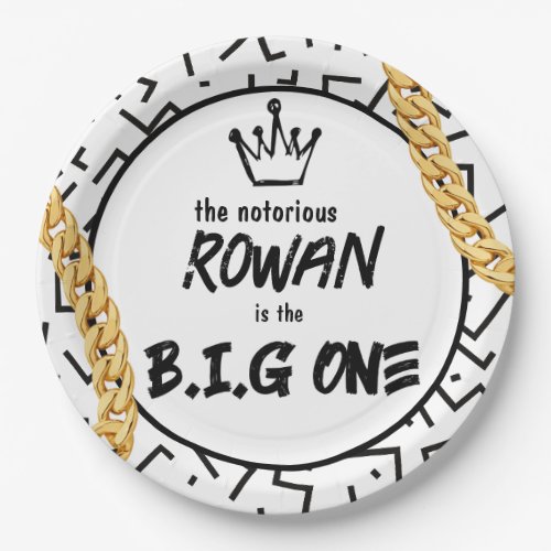 The Big One Birthday 90s Hip Hop Paper Plate