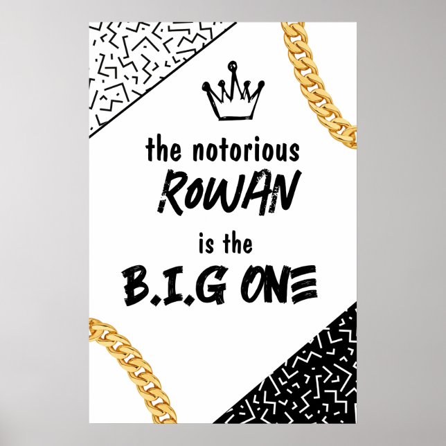 The Big One, Birthday 90's Hip Hop Party Poster (Front)