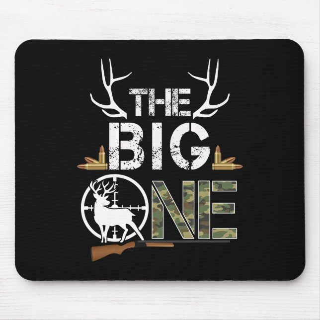 The Big One Birthday Boy Deer Hunter Camouflage 1s Mouse Pad (Front)
