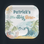 The Big ONE Birthday Party Paper Plates<br><div class="desc">The Big ONE Birthday Paper Plates-Surfing Birthday Party Decorations-Food</div>
