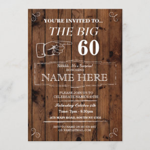 The Big One Birthday Party Rustic Wood Invite