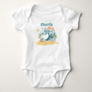 The BIG ONE Birthday Tshirt-Surfing First Birthday Baby Bodysuit