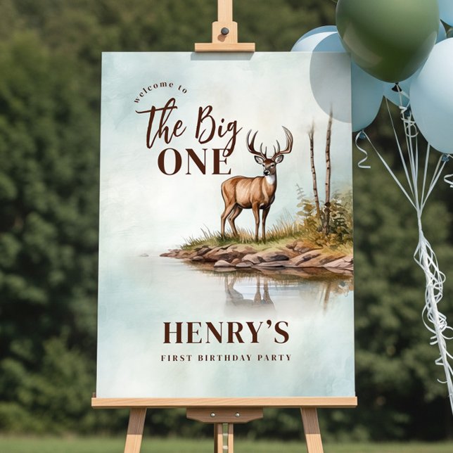 The Big ONE Deer First Hunting 1st Birthday Foam Board (Creator Uploaded)